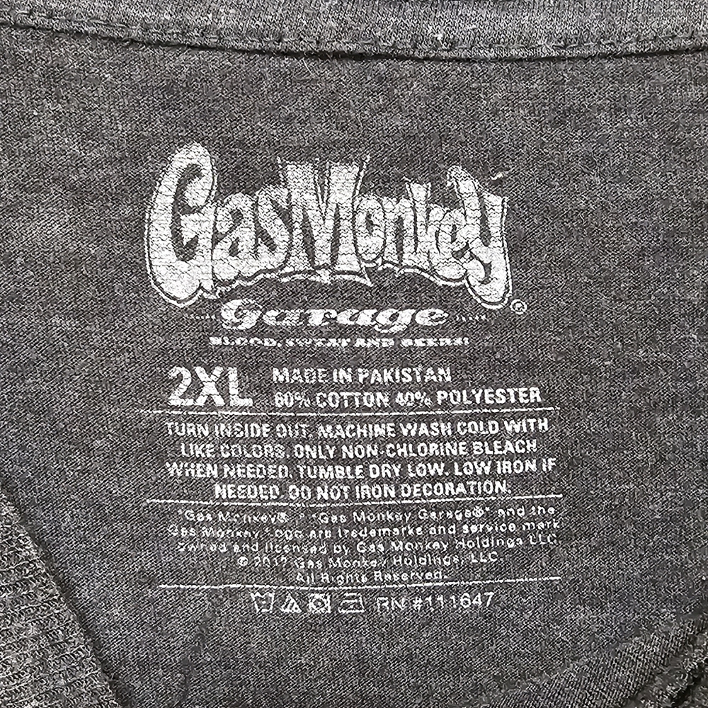 Gas Monkey Gray T-Shirt with Green Logo - Picture 4 of 4
